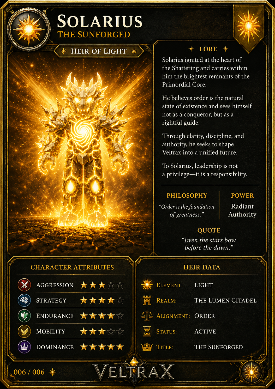Solarius Card